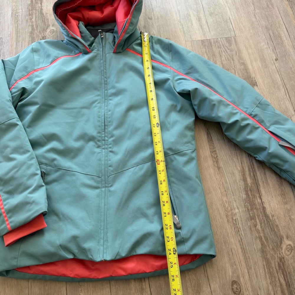 Spyder‎ Kids Insulated Ski Snowboard Jacket Teal Pink Hooded Winer Size 18 XS/S - Picture 9 of 14